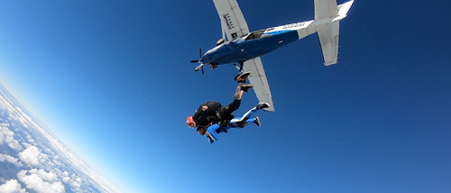 skydiving product photo